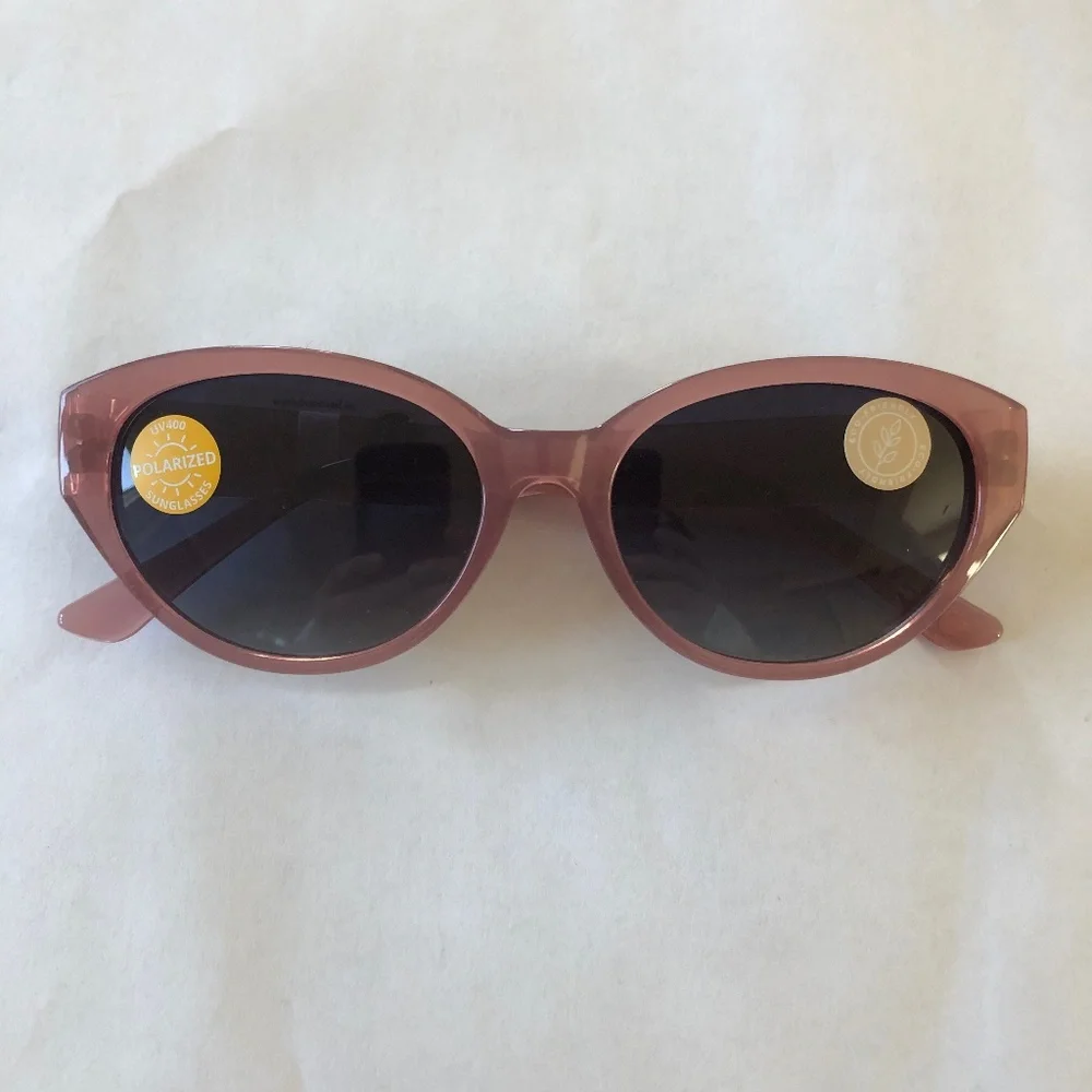 NEW‎ Pink Oval Polarized CBK inspired Sunglasses +0.00